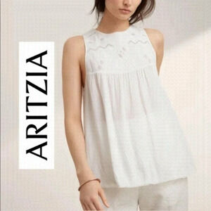 Aritzia Wilfred Eclater Sleeveless Crinkled Blouse